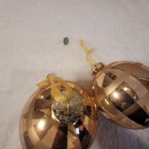 North Pole Trading Co 2012 Collection Golden Stripe Glass Bulb Ornament